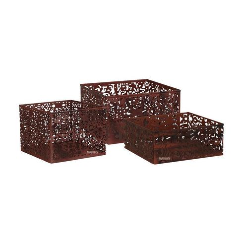 WI (Etching) Elevation SQ (3pc Set) Brown Antique